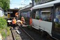 Unfall zwischen zwei KVB Bahnen Koeln Hoehenhaus Im Weidenbruch P126